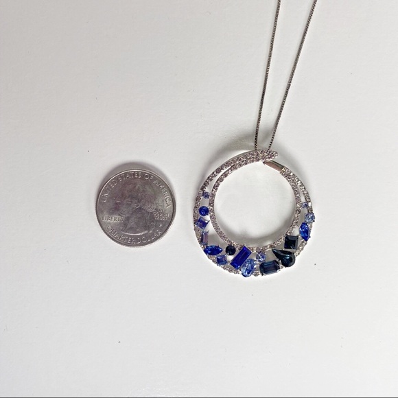 Simone I. Smith Blue & White Crystal Necklace - Picture 6 of 8